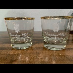 Vintage Canadian club Whiskey glasses
